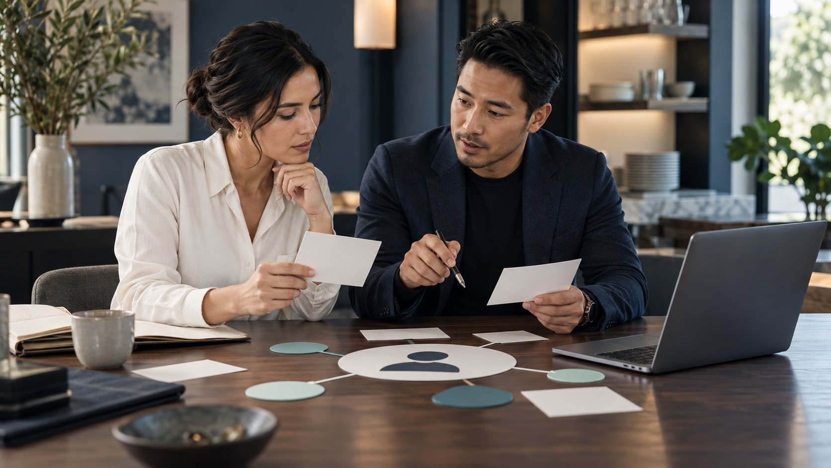 Restaurant digital team reviewing an unbranded guest-account data map